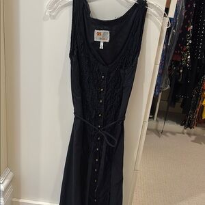 Twill Twenty Two Black Sleeveless Dress